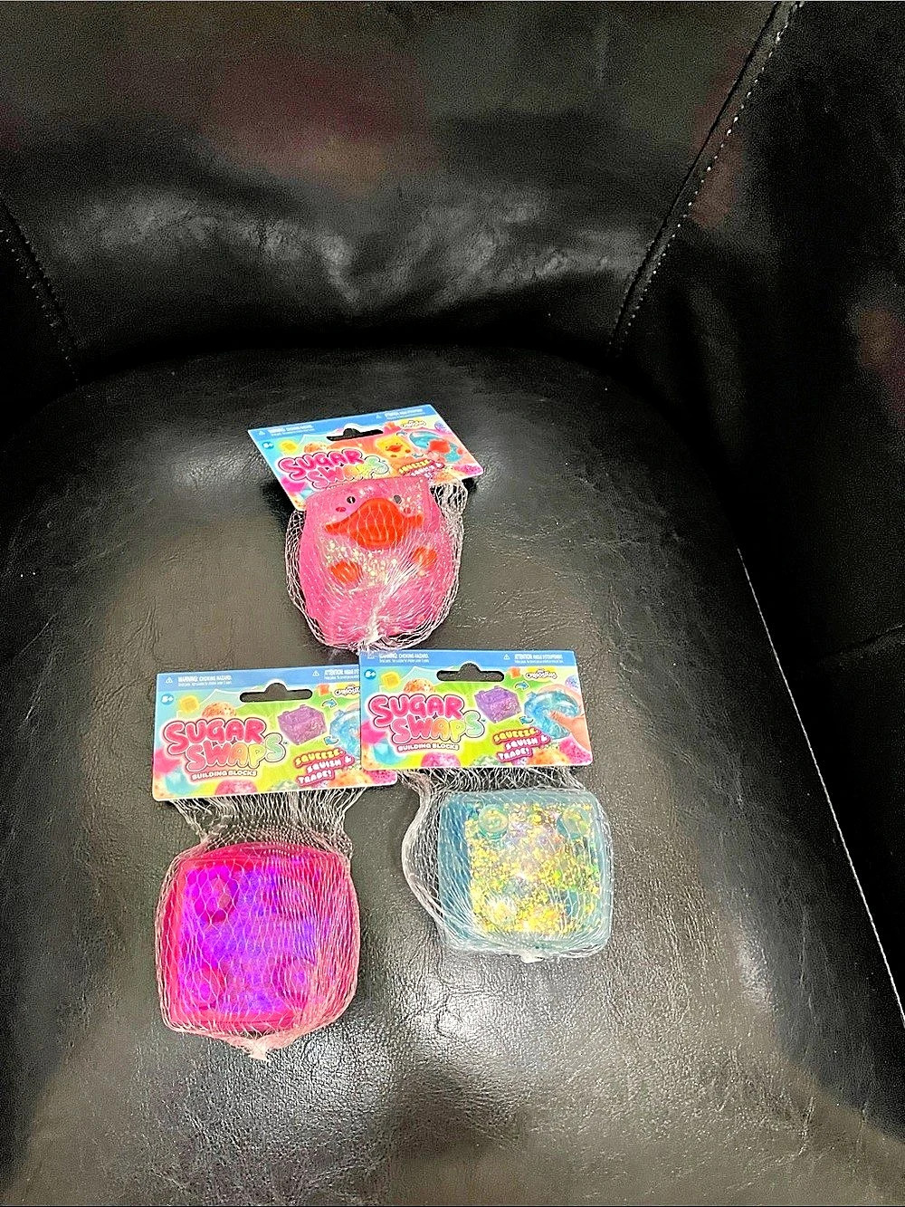 ORB Curiosities Sugar Swaps Duck Cube and Building Blocks Pink & Blue NWT